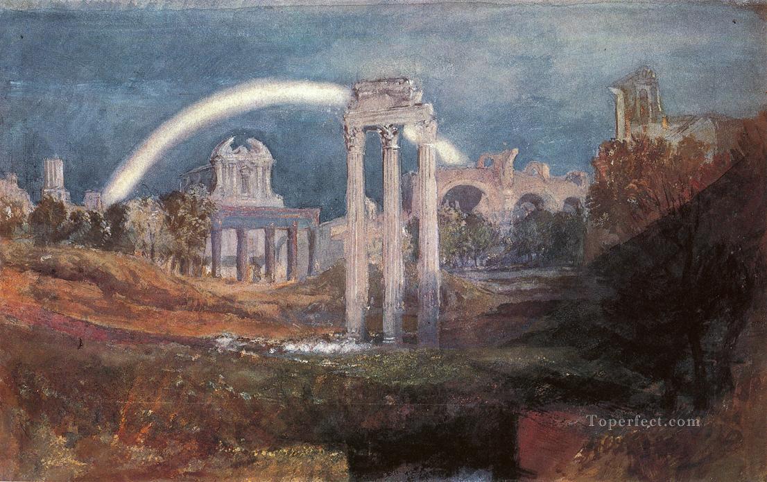 Roma El foro con un volteador romántico arcoíris Pintura al óleo